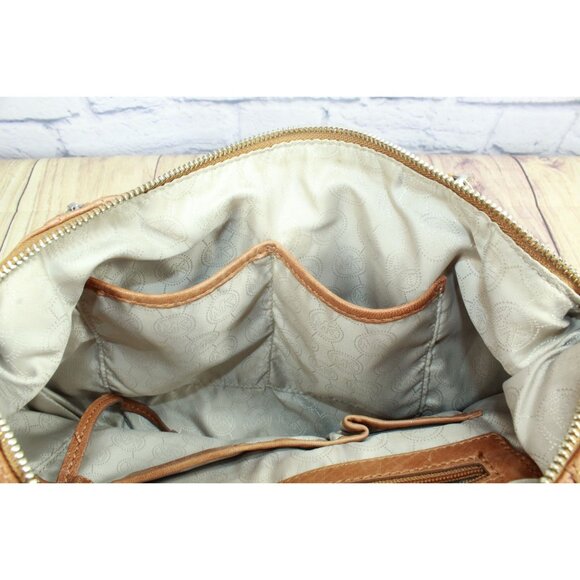 Michael Kors Brown Leather Crosby Shoulder Crossbody Bag - Picture 11 of 12